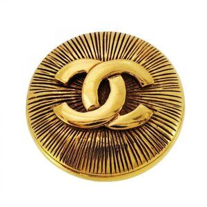 Chanel Brooch Vintage CC Logo Round